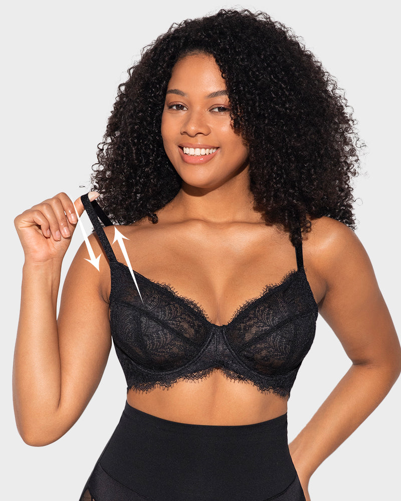 Ultra-Light Lace Underwire Push-Up Bra